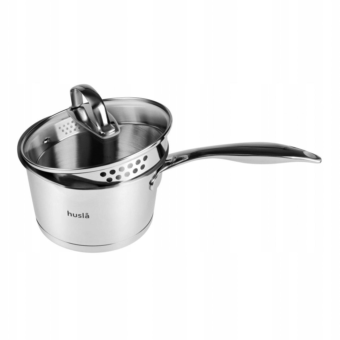 SET OF POTS + SAUCEPAN WITH LIDS 8el FOR GAS INDUCTIONS STAINLESS STEEL Brand Husla