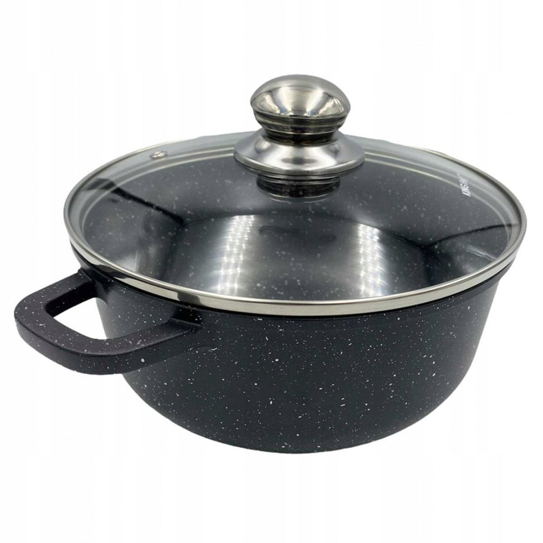 SET OF POTS SET OF CERAMIC MARBLED POTS 6 el. Induction Gas Material glass