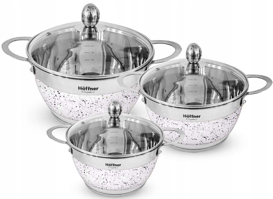 SET OF POTS SET OF STEEL POTS 6EL PREMIUM HOFFNER ELEGANCE