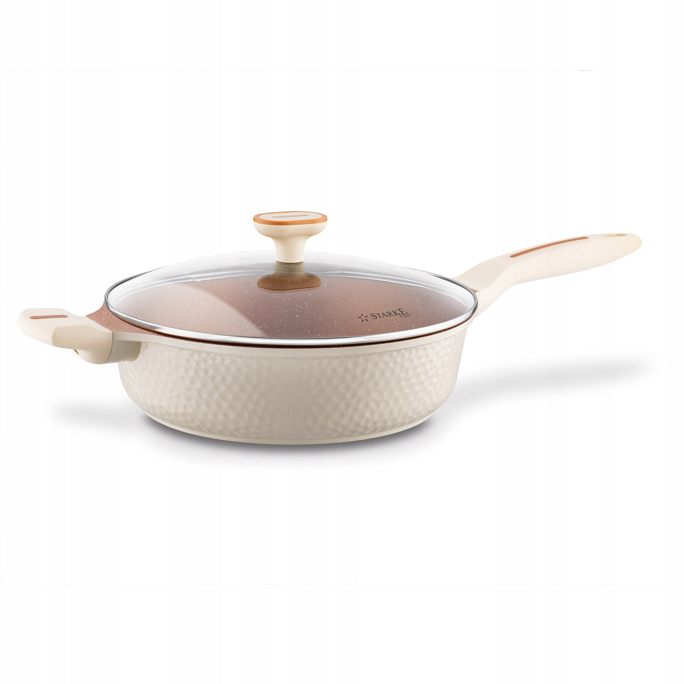 SET OF POTS SET PAN INDUCTION saucepan lid 10el Texture Creamy Color beige