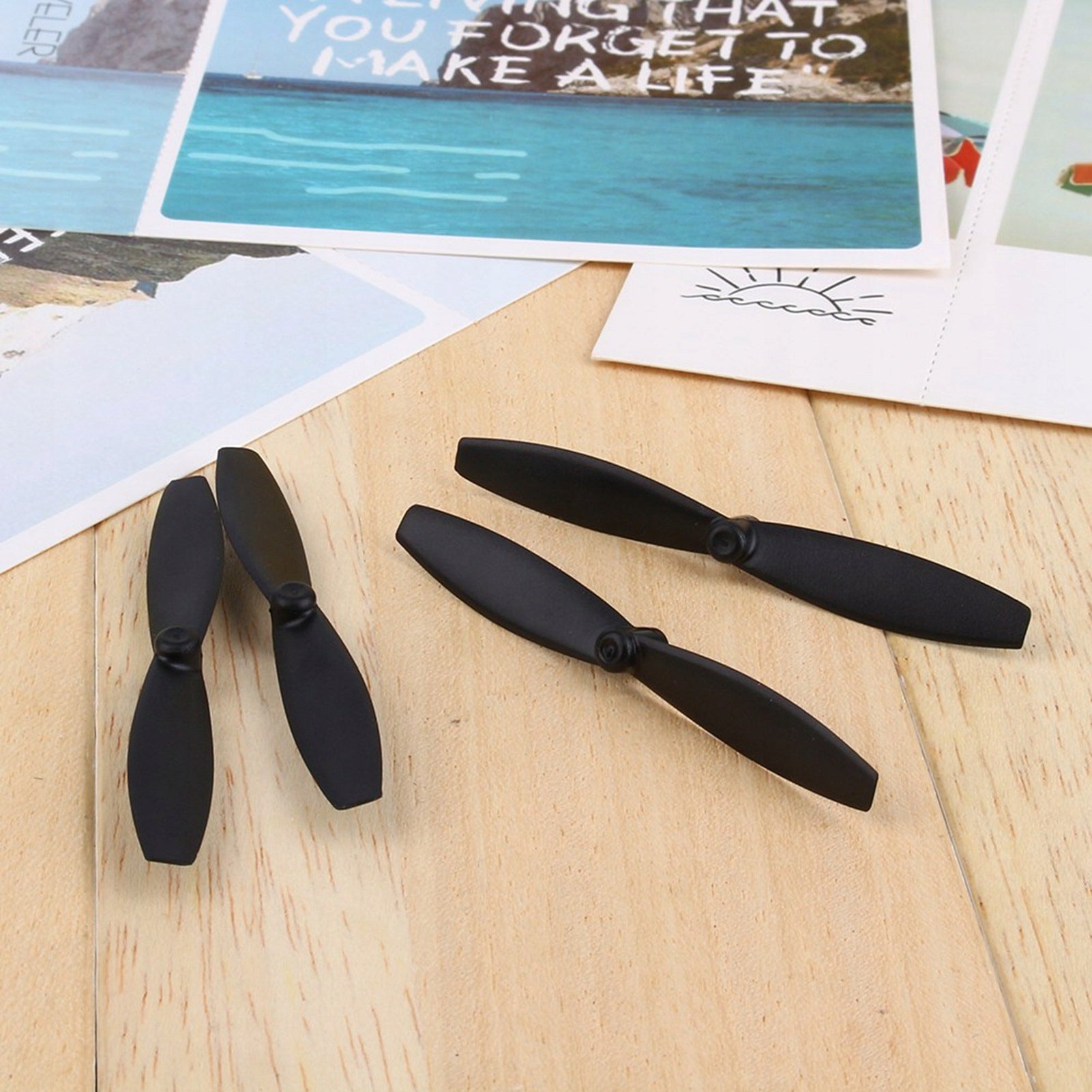 SET OF PROPELLERS FOR DRONE PARROT MINIDRONES ROLLING SPIDER BLACK Packaging status original