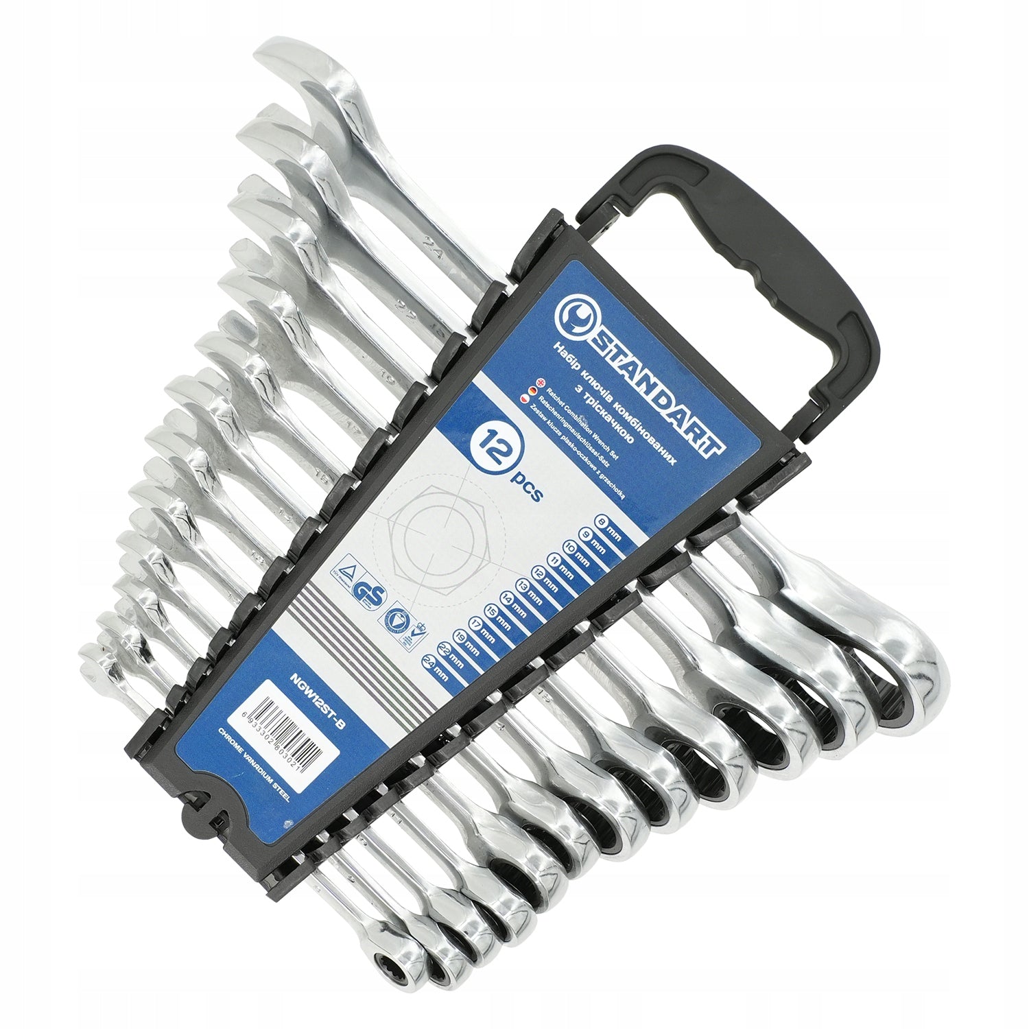 SET OF RATCHETING WRENCHES 8-24MM 12PCS STANDARDART NGW12ST-B