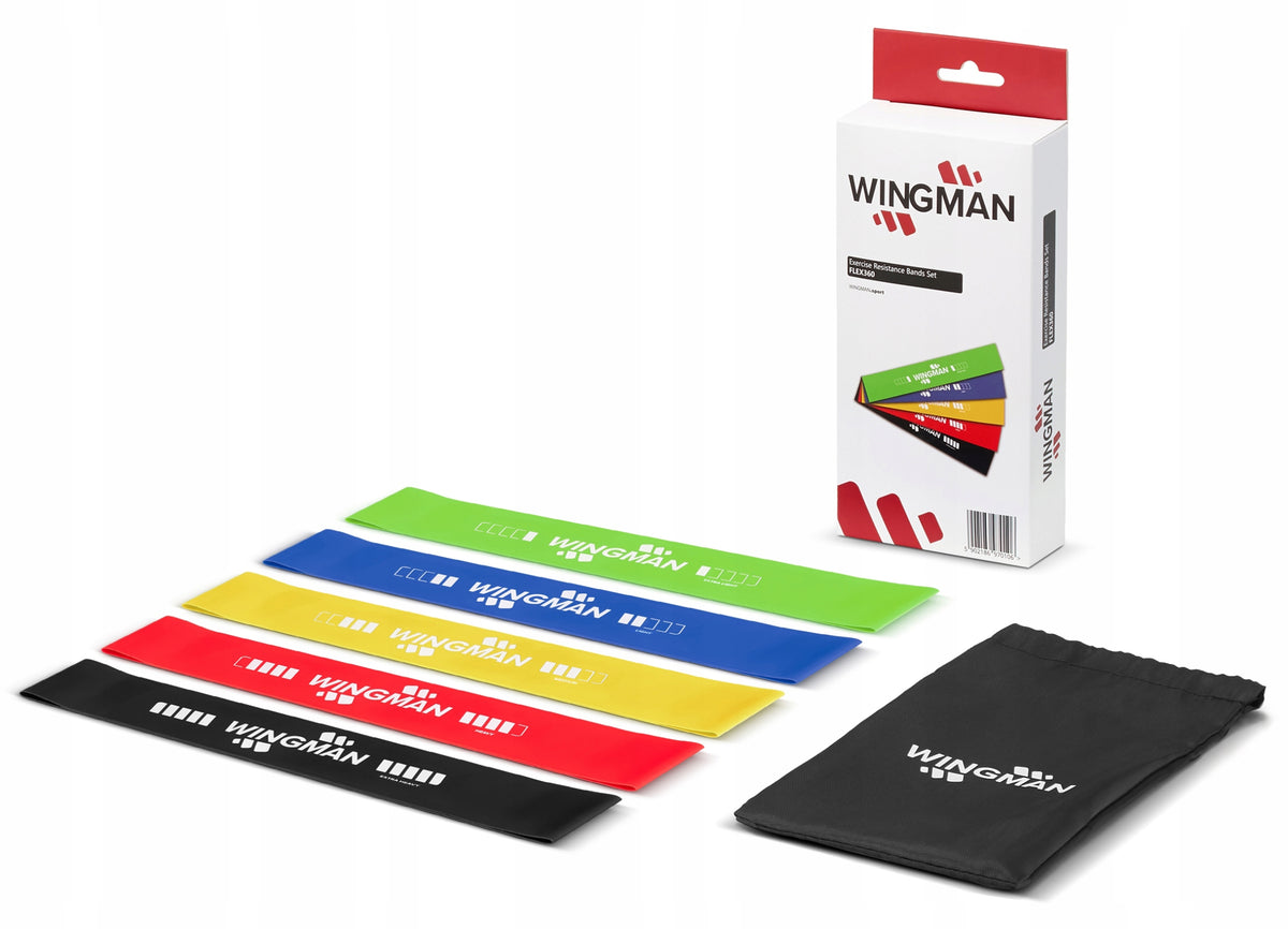 SET OF RESISTANCE RUBBERS FOR EXERCISE WINGMAN FLEX360 - 5 PCS.