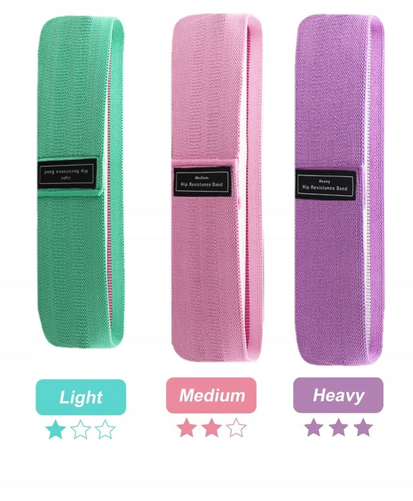 SET OF RESISTANCE RUBBERS RESISTANCE TAPES FOR FITNESS EXERCISE TRAINING 3PCS Length 76 cm