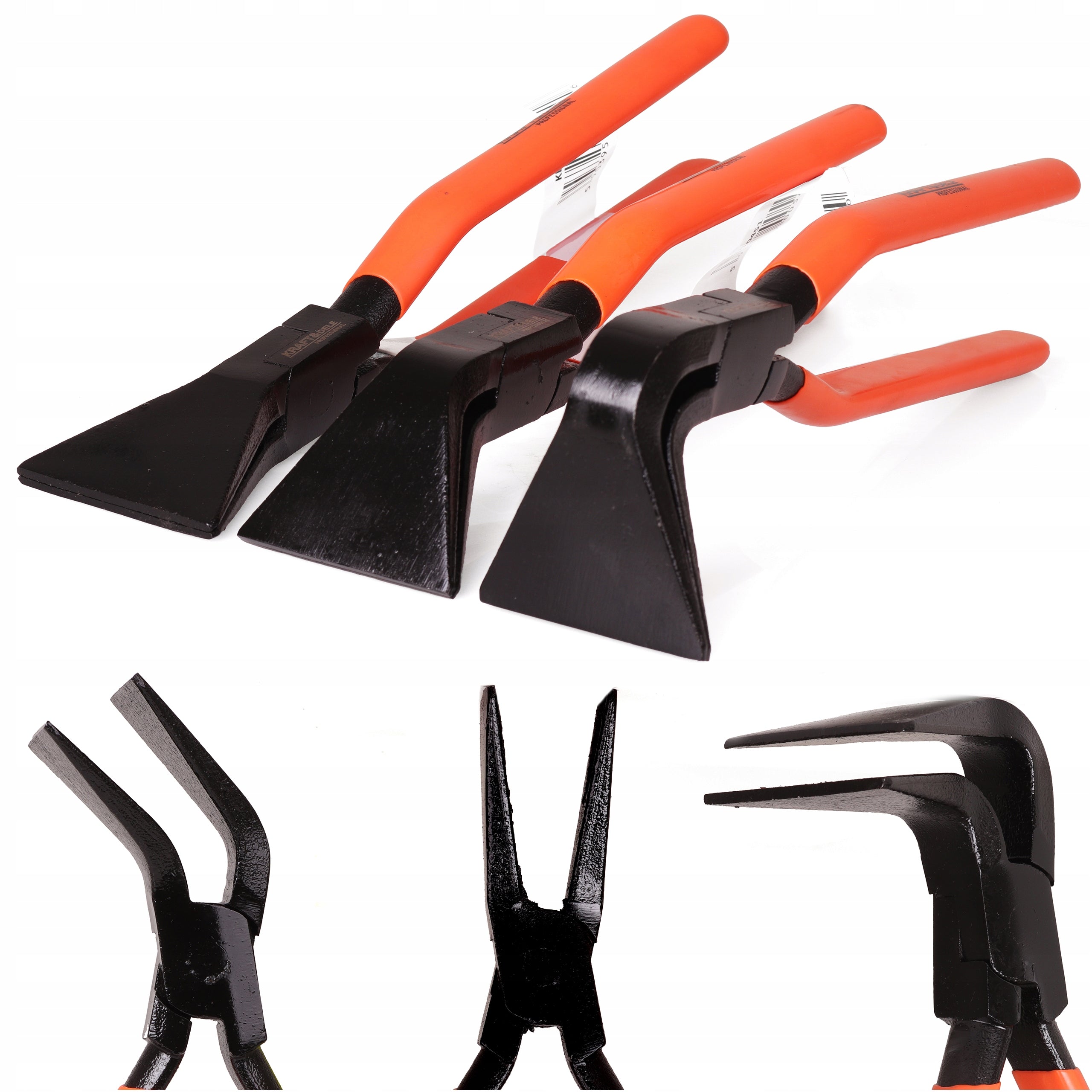 SET OF ROOFING PLIERS FOR BENDING SHEET METAL CLAMPS BENT 3 PCS TICKS