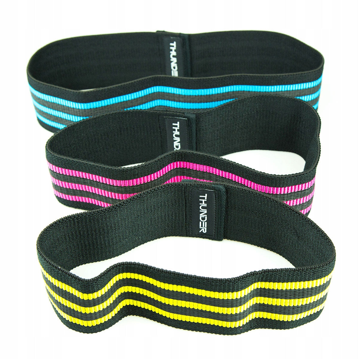 SET OF RUBBER MINI HIP BAND RUBBER EXERCISE MATERIAL TAPES 3 PIECES Brand Thunder