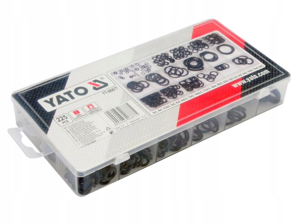 SET OF RUBBER O-RINGS 225 PCS. YT-06877 YATO Brand Yato