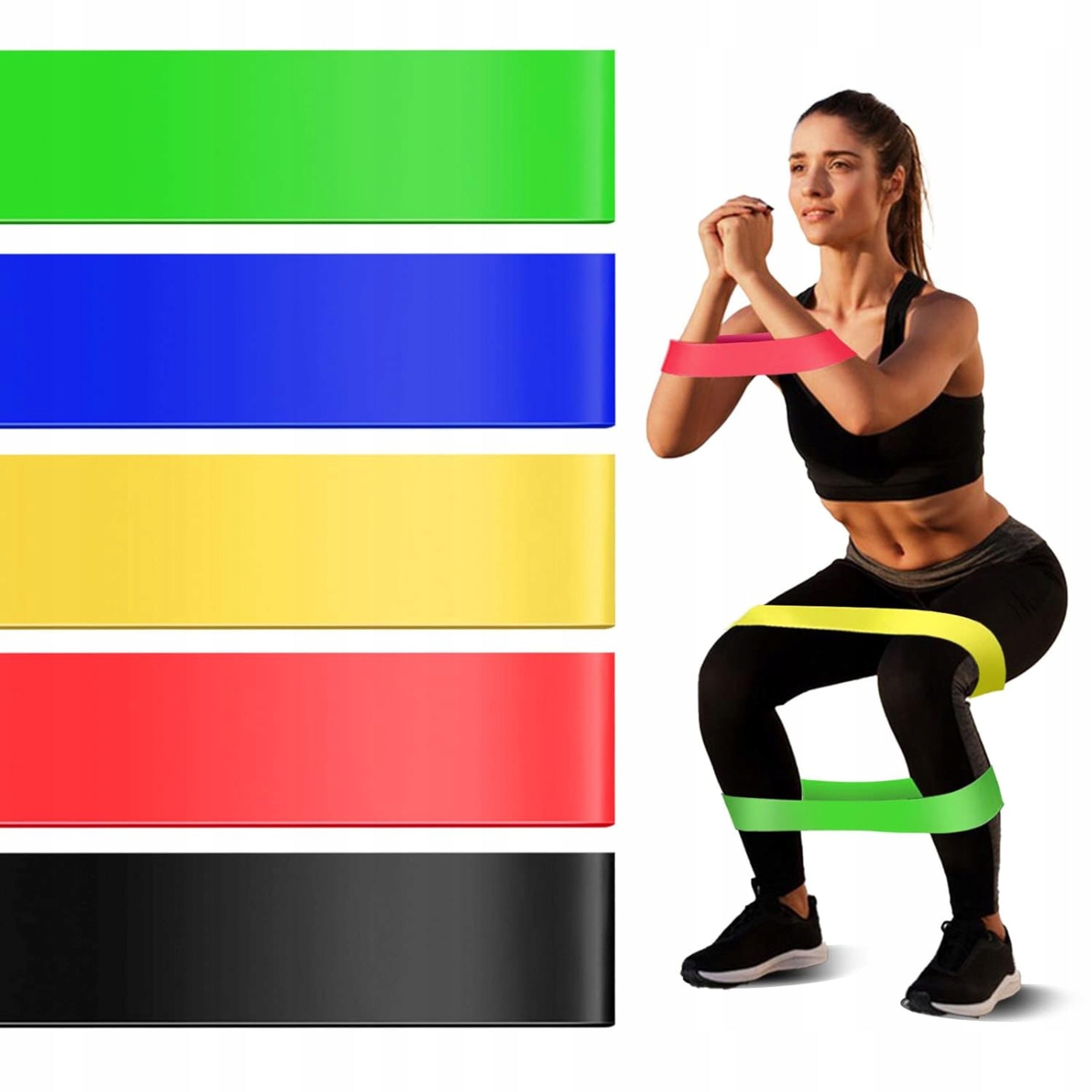 SET OF RUBBERS FOR FITNESS REHABILITATION TRAINING 5 PCS MONTESSA Number of pieces in the set 5
