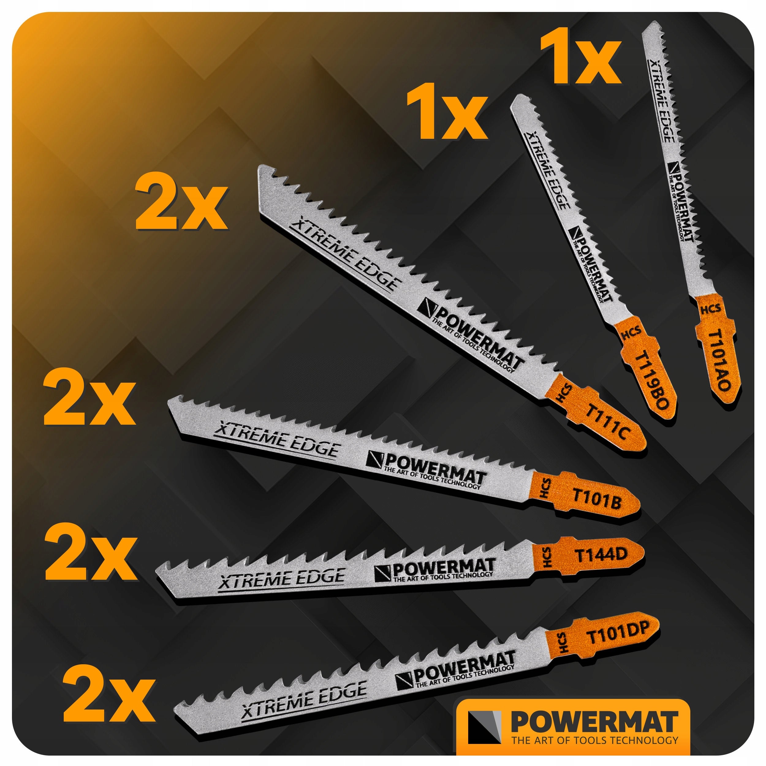SET OF SAW BLADES FOR JIGSAW 10 PIECES WOOD PLYWOOD PLASTIC Handle type T-shank