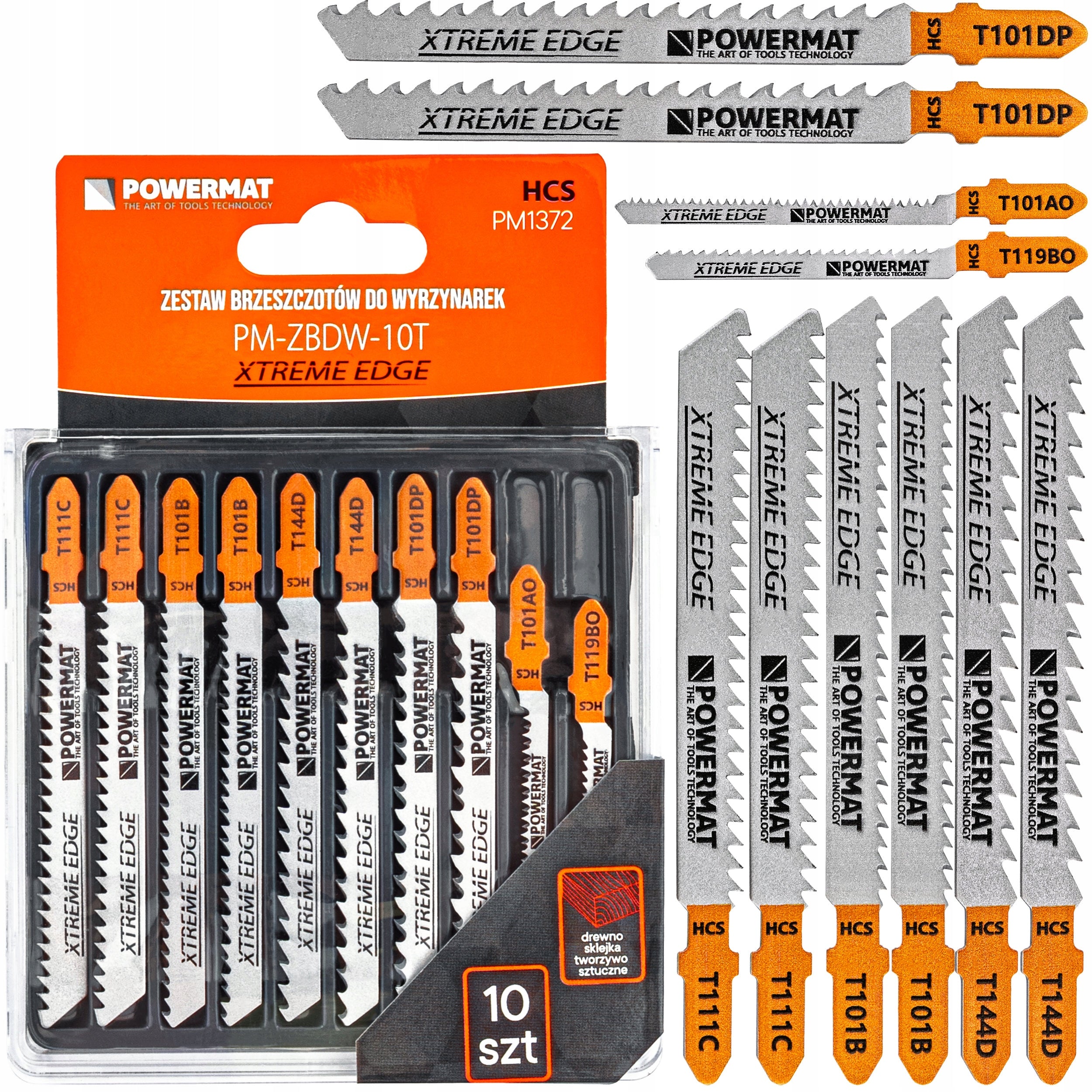 SET OF SAW BLADES FOR JIGSAW 10 PIECES WOOD PLYWOOD PLASTIC