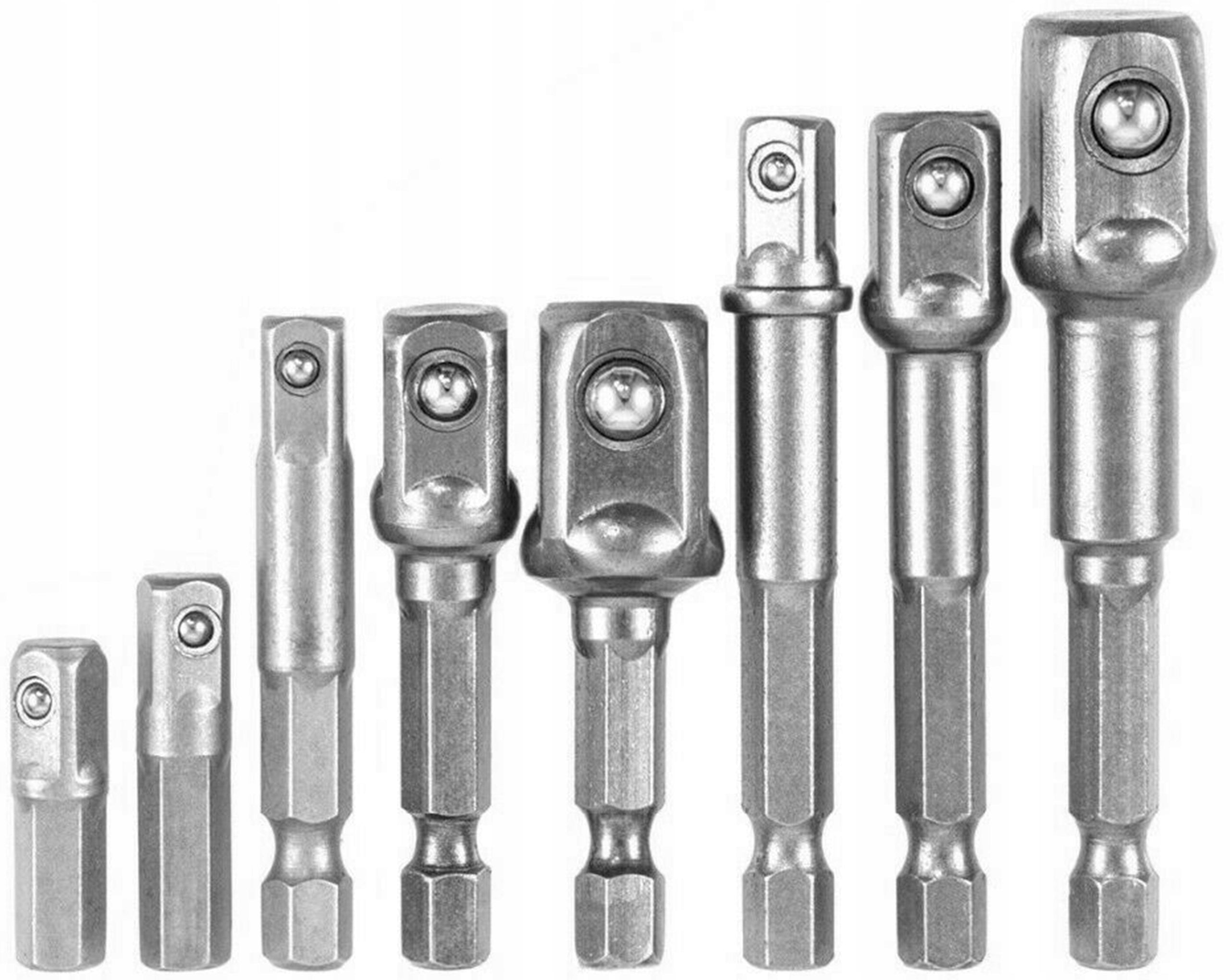 SET OF SOCKET WRENCH REDUCTION ADAPTERS BIT HEX FOR SOCKETS 1/2 1/4 3/8