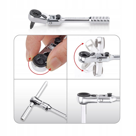 SET OF SOCKET WRENCHES 12-ANGLE MINI RATCHET AND BITS TOPTUL 45 EL. TOPTUL Number of items in the set 45