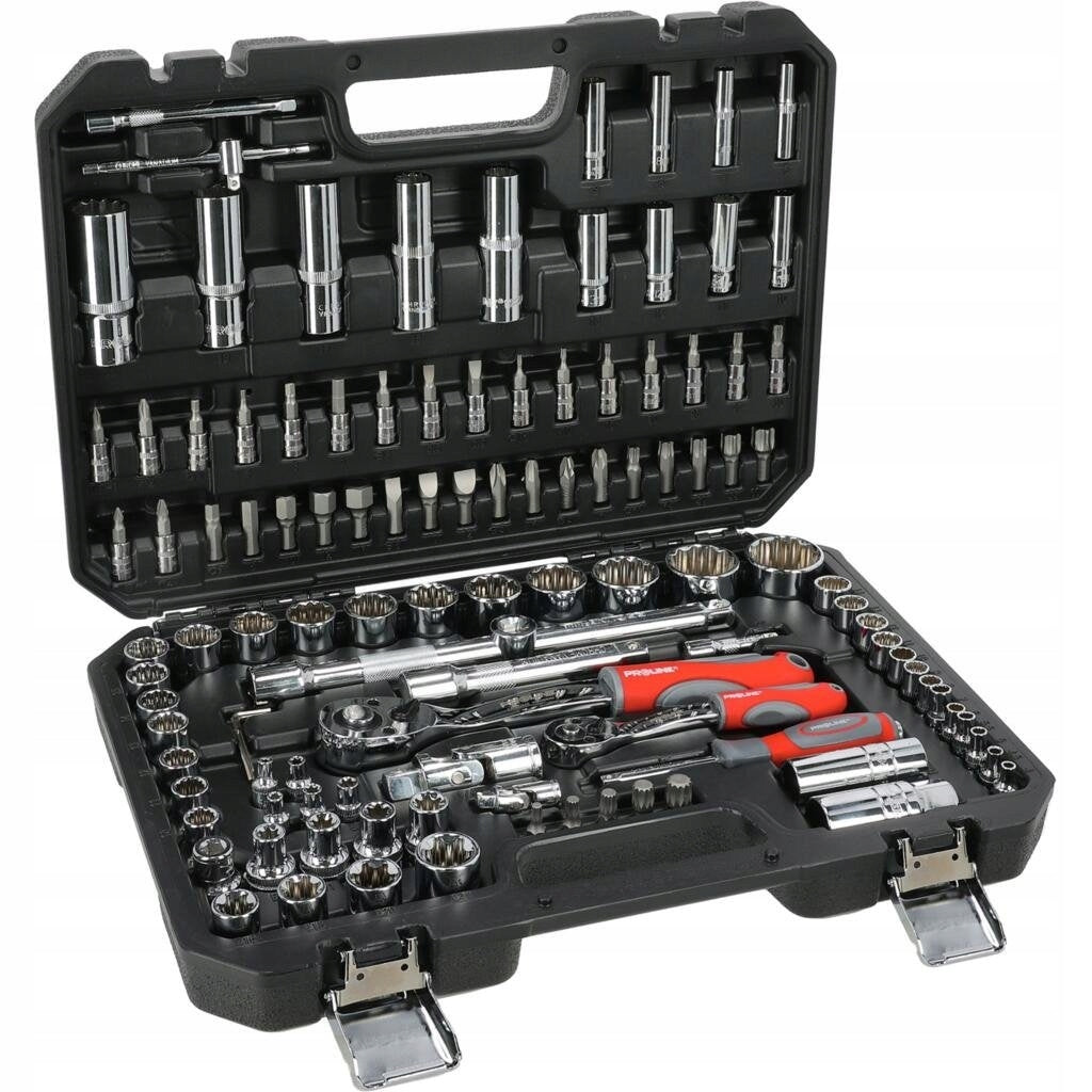 SET OF SOCKET WRENCHES IN WORKSHOP BOX 113EL> 1/2 1/4 Proline Brand Proline