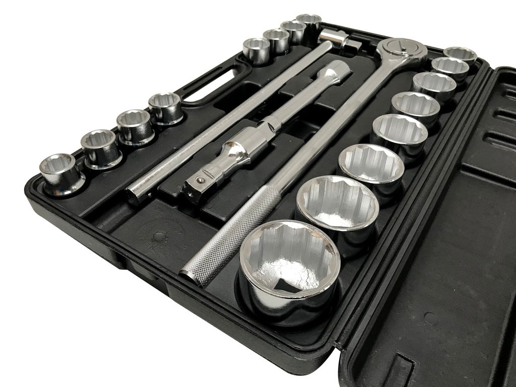 SET OF SOCKET WRENCHES LARGE 3/4 INCH SOCKET WRENCHES 21 EL LARGE TIR CRV EAN (GTIN) 5902963494627