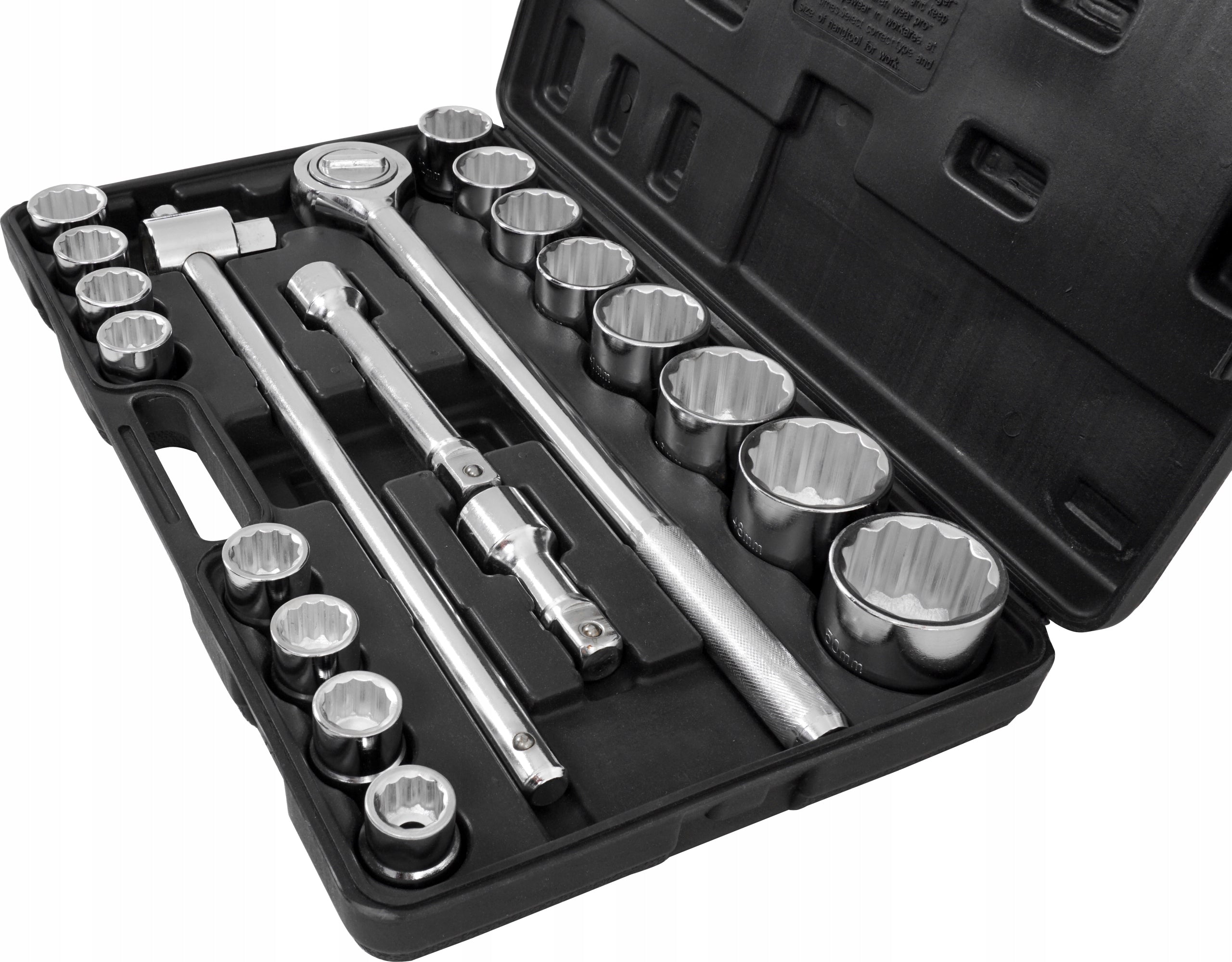 SET OF SOCKET WRENCHES LARGE 3/4 INCH SOCKET WRENCHES 21 EL LARGE TIR CRV Manufacturer code V39076