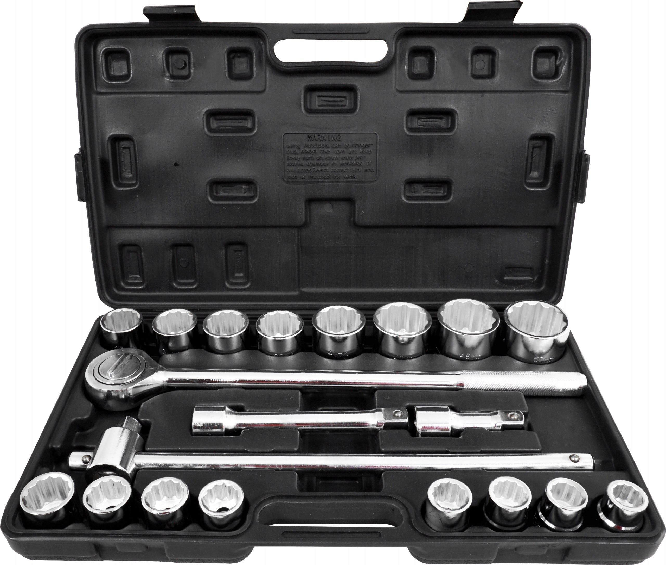 SET OF SOCKET WRENCHES LARGE 3/4 INCH SOCKET WRENCHES 21 EL LARGE TIR CRV