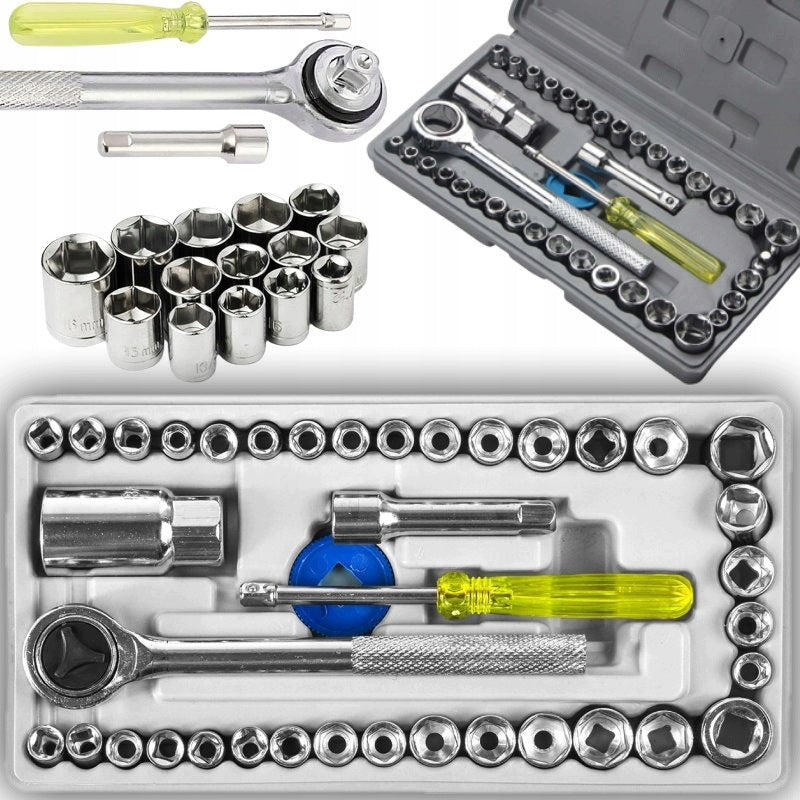 SET OF SOCKET WRENCHES TOOL SOCKET WRENCHES 40 SOCKET ELEMENTS