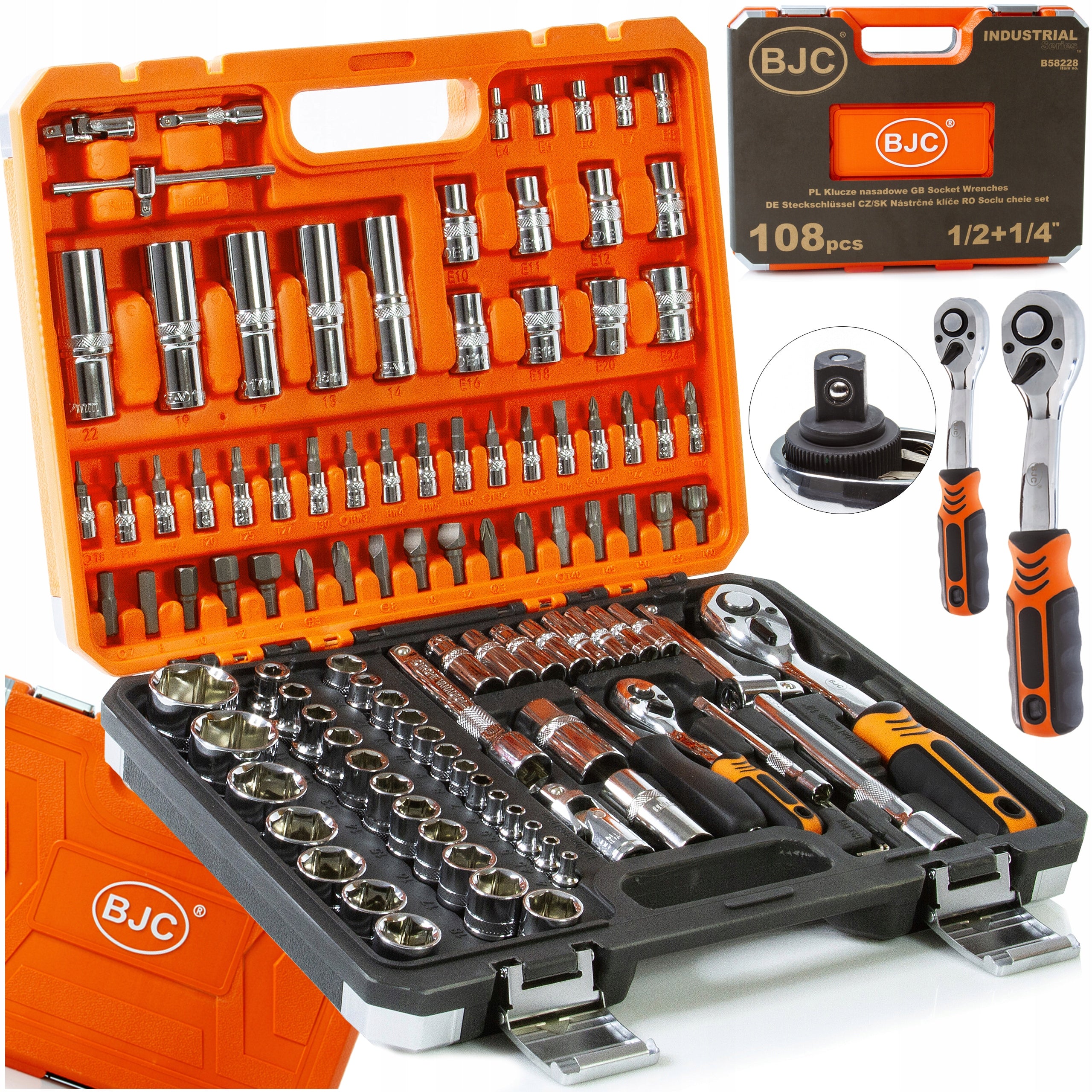 SET OF SOCKET WRENCHES TOOL WRENCHES CAPS 108 for workshop gift EAN (GTIN) 5901969133455