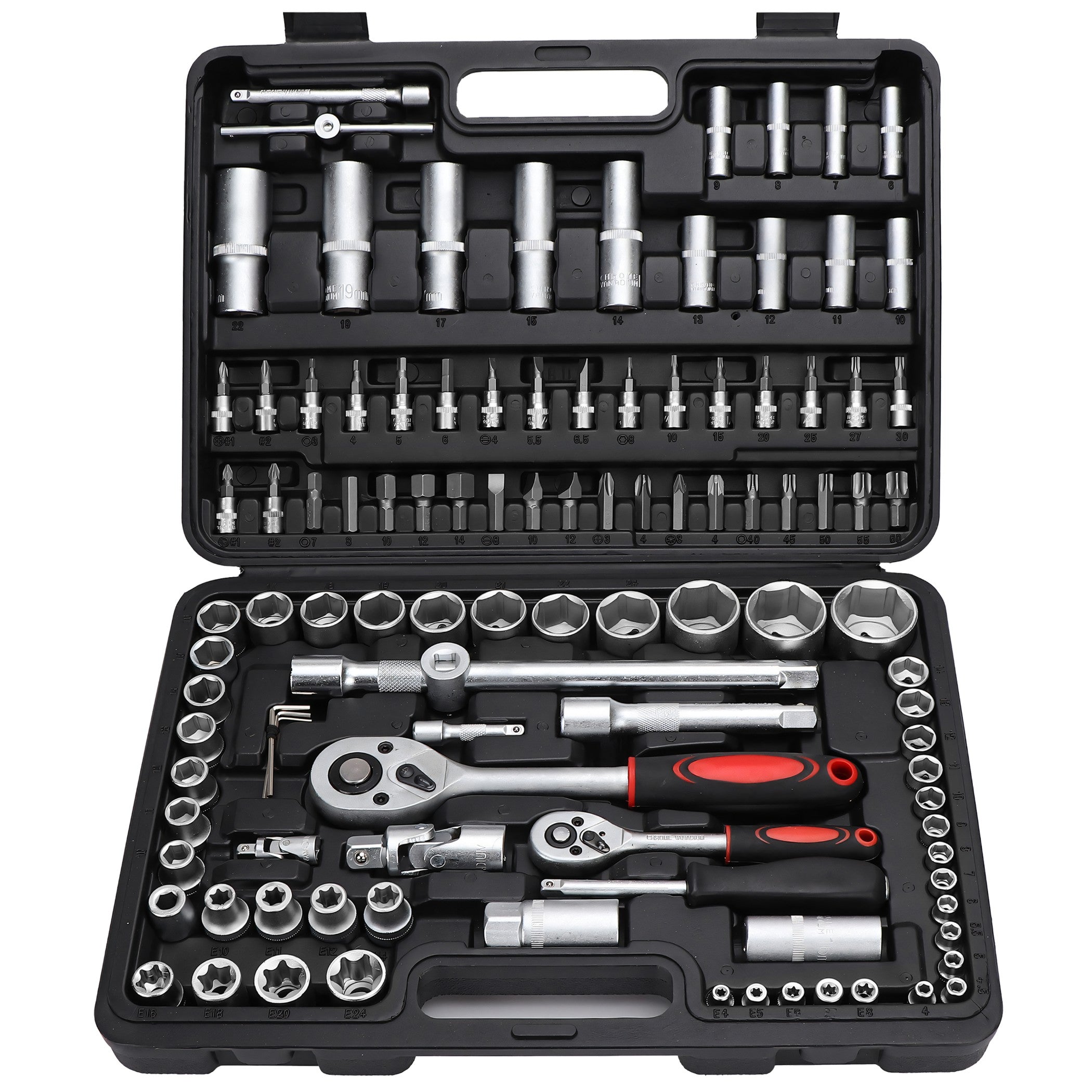 SET OF SOCKET WRENCHES TOOLS SOCKET WRENCHES 108 EL. SUITCASE TORX BITS Packaging status original
