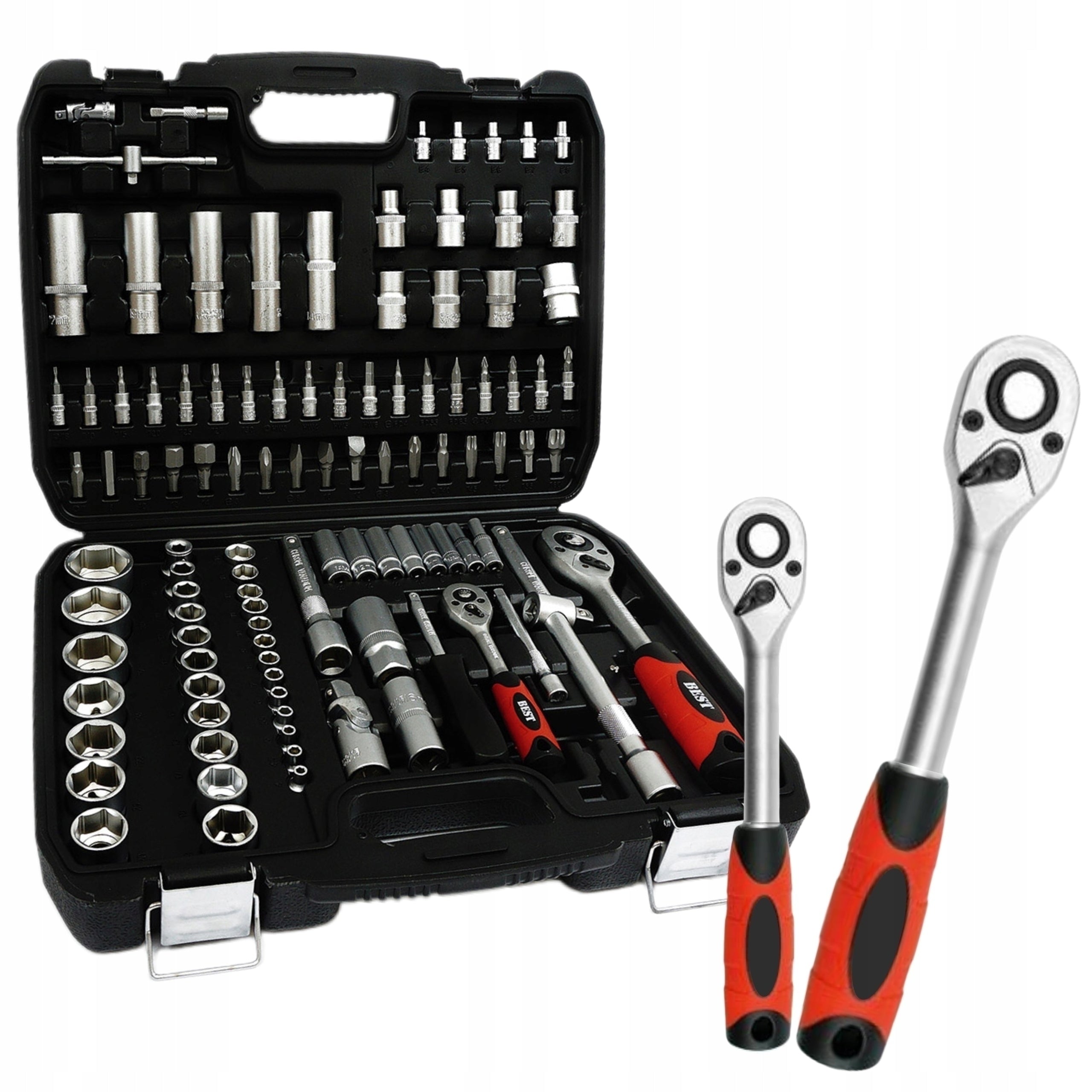 SET OF SOCKET WRENCHES TOOLS SOCKET WRENCHES 108 EL. SUITCASE TORX BITS