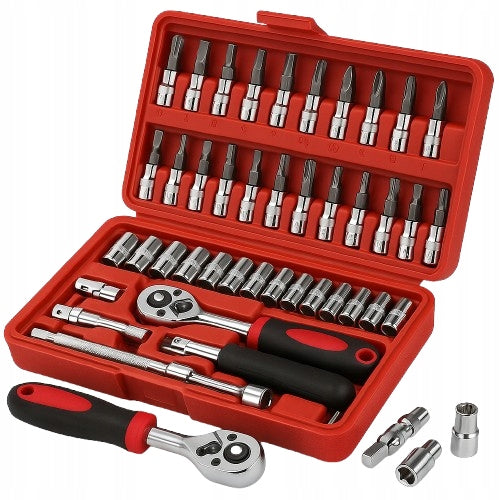 SET OF SOCKET WRENCHES TOOLS SOCKET WRENCHES 46 ELEMENTS LARGE TORX