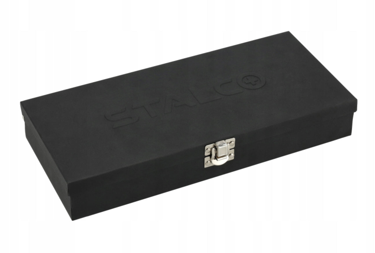 SET OF SOCKET WRENCHES WITH RATCHET 1/4” 67 ELEMENTS STALCO METAL BOX Number of items in the set 67