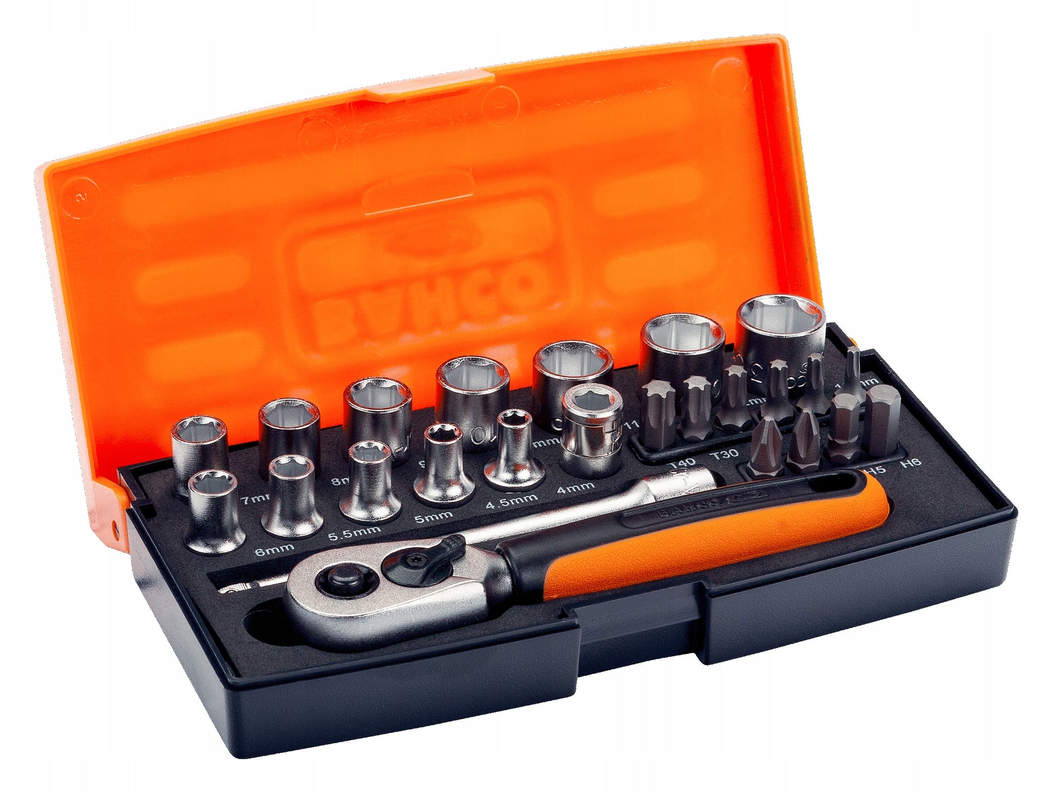 SET OF SOCKETS AND BITS BACHO 25 ELEMENTS SL25