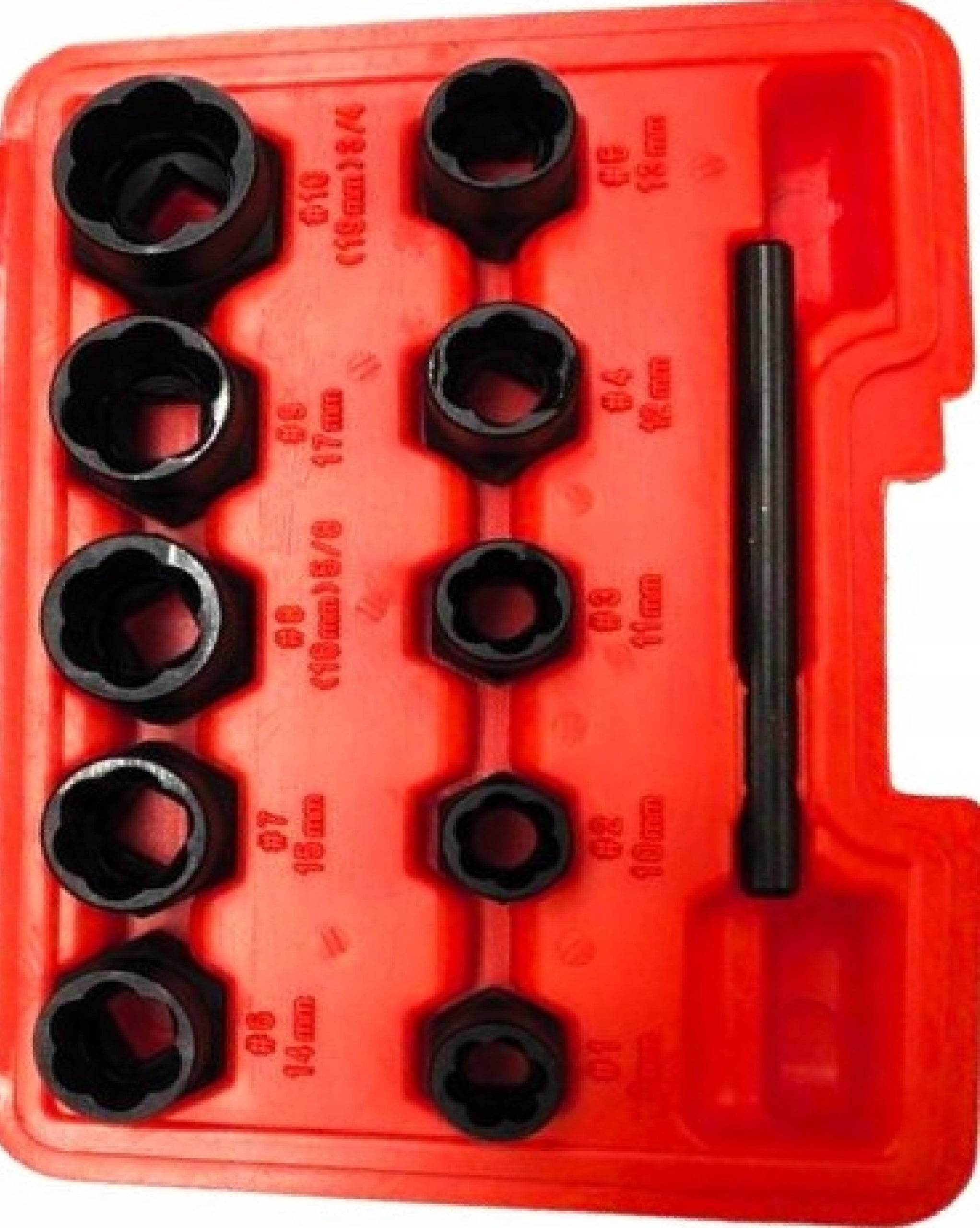 SET OF SOCKETS FOR MACHINED SCREWS 9, 10, 11, 12, 13, 14 ,15,16, 17, 19 Manufacturer code 5903246828962