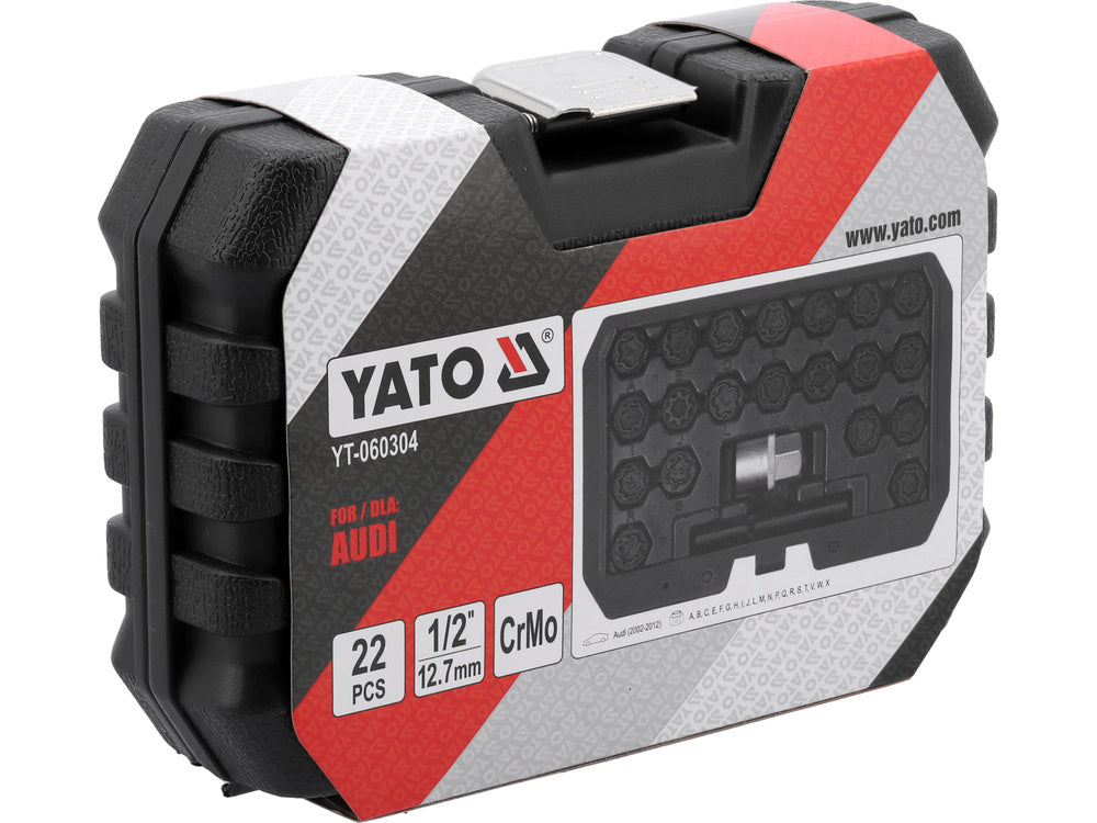 SET OF SOCKETS FOR SAFETY SCREWS AUDI 22 ELEMENTS Brand Yato