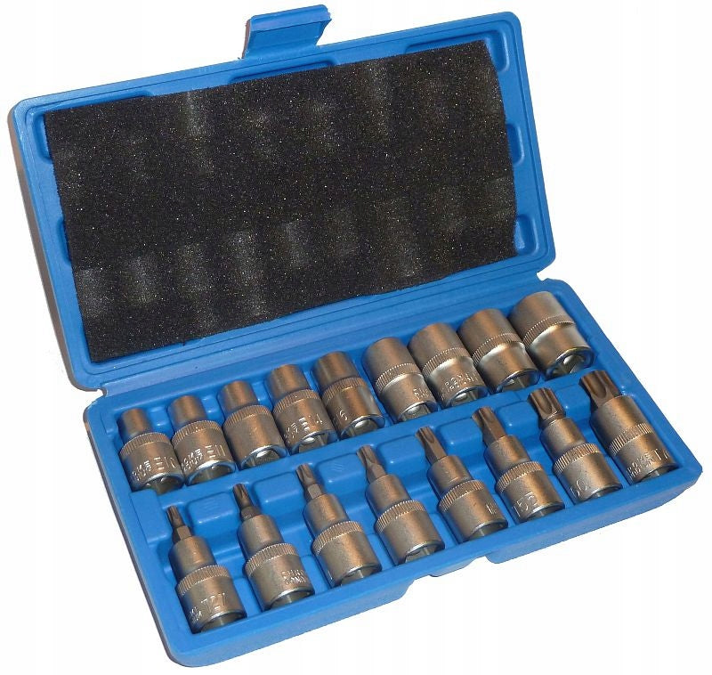 SET OF SOCKETS WRENCHES BITS TORX 1/2 17 EL