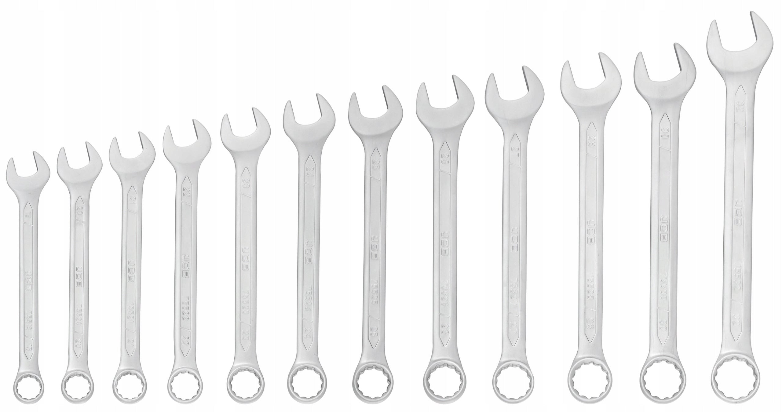 SET OF SPANNER WRENCH 25 ELEMENTS STEEL CRV 6-32 MM JCB Brand JCB