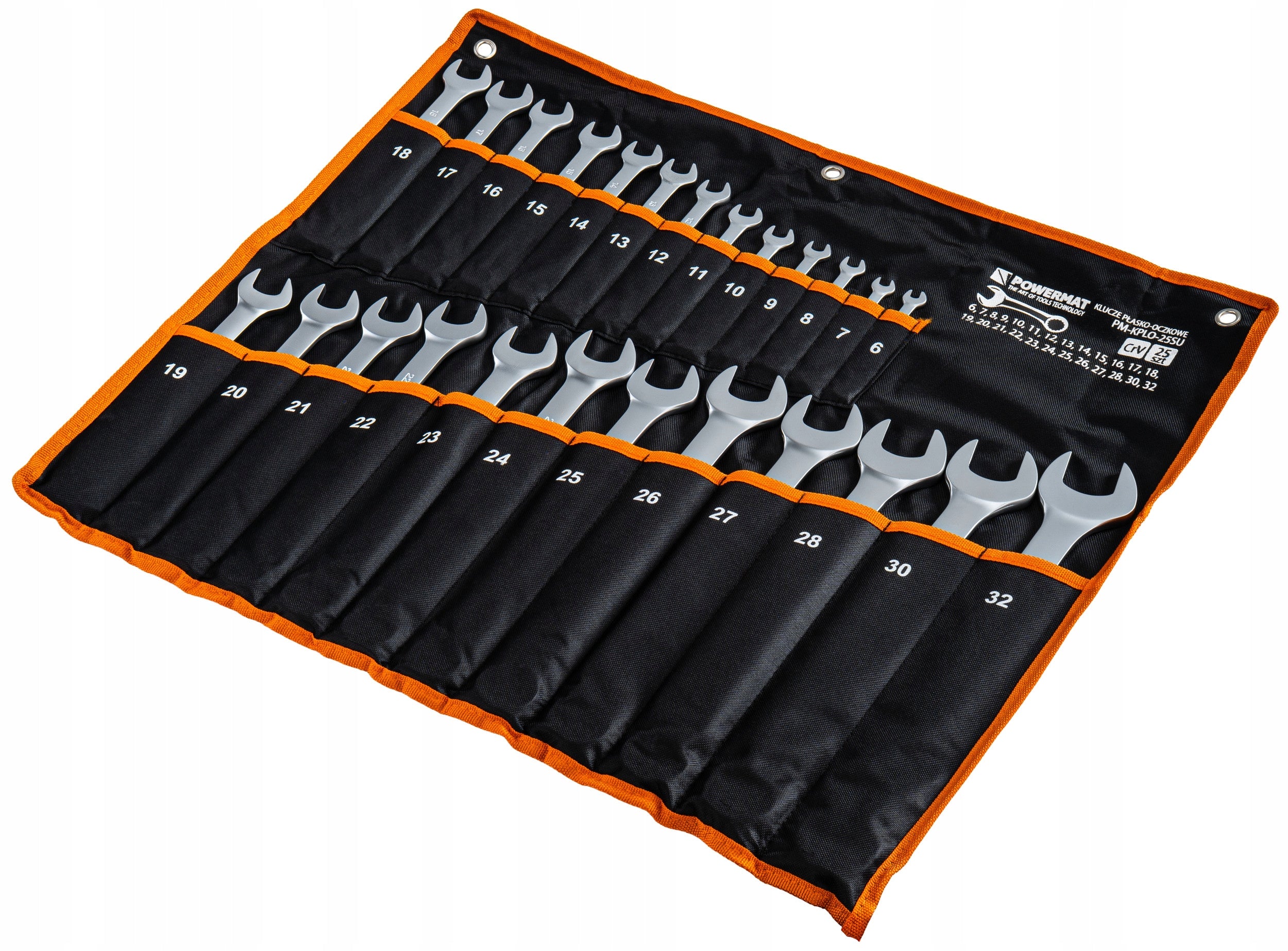 SET OF SPANNER WRENCHES 25 ELEMENTS 6-32MM CrV IN CASE FOR GARAGE Key type combination