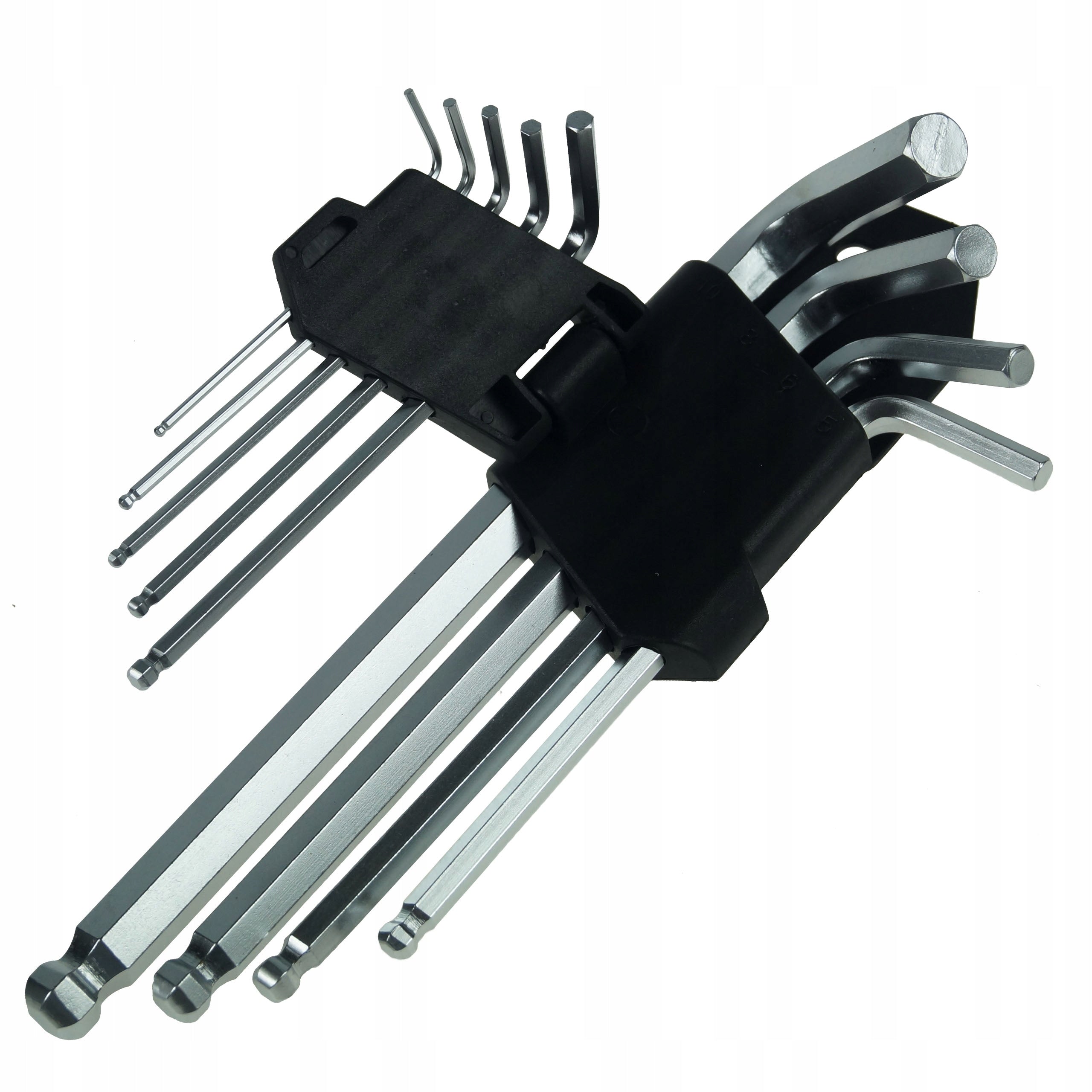 SET OF SPHERICAL ALLEN WRENCHES 9 PC 1,5-10 BLACK CRV BLACK Manufacturer code 30002