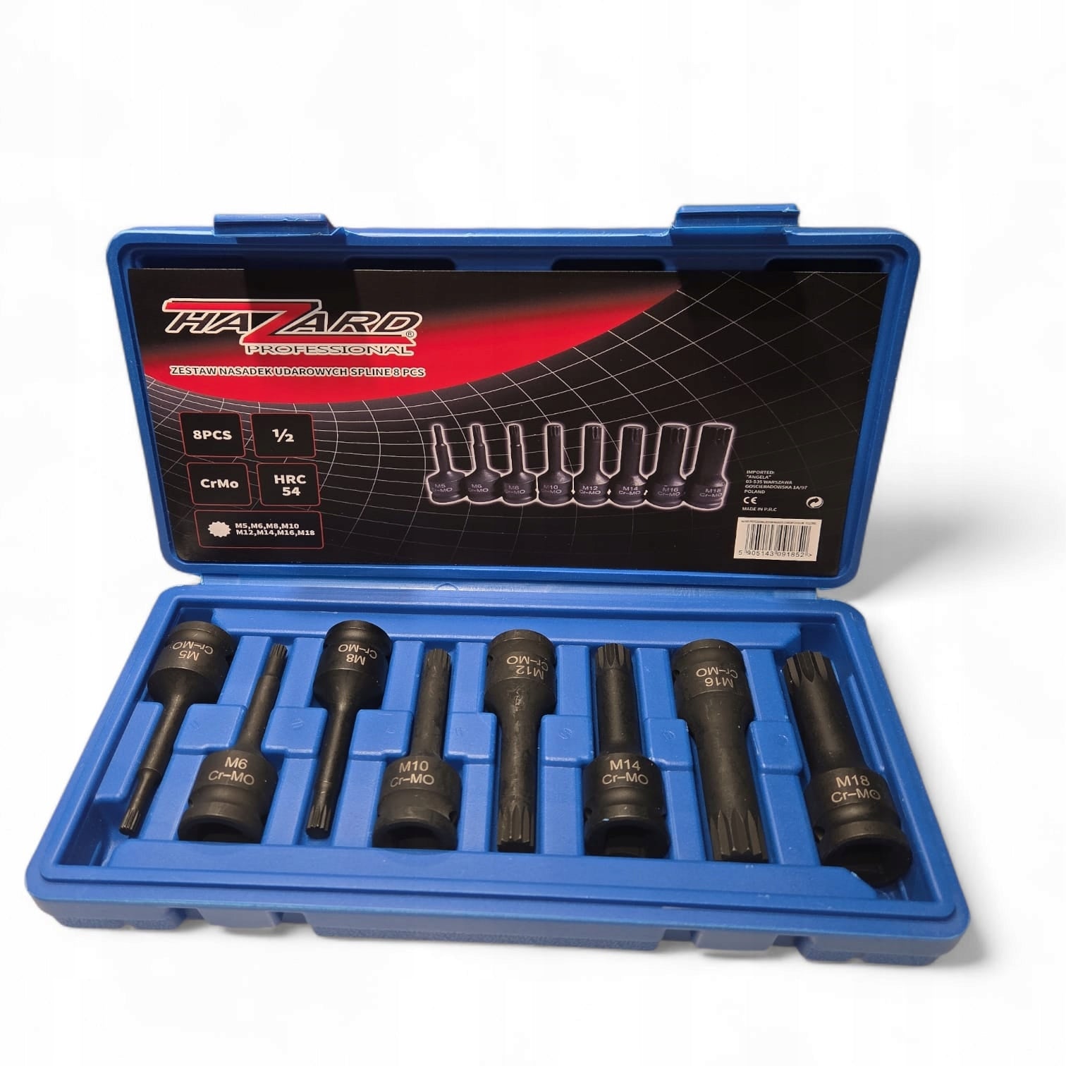 SET OF SPLINE IMPACT WRENCHES Manufacturer code Spline