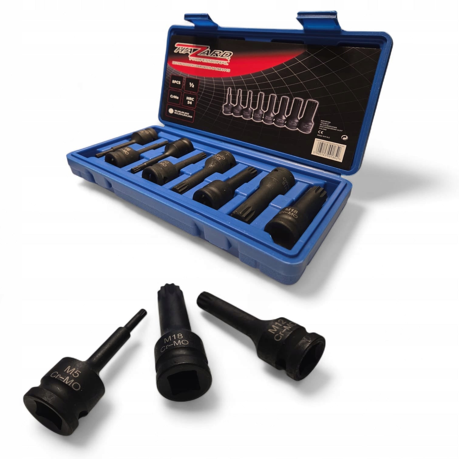 SET OF SPLINE IMPACT WRENCHES