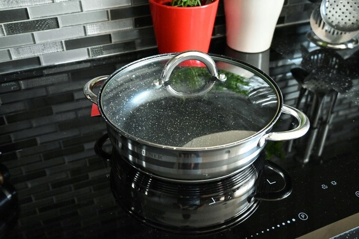 SET OF STAINLESS STEEL INDUCTION GAS POTS SET OF 12 ELE ZILNER Manufacturer code ZILNER 8102 - Kitchen-Home