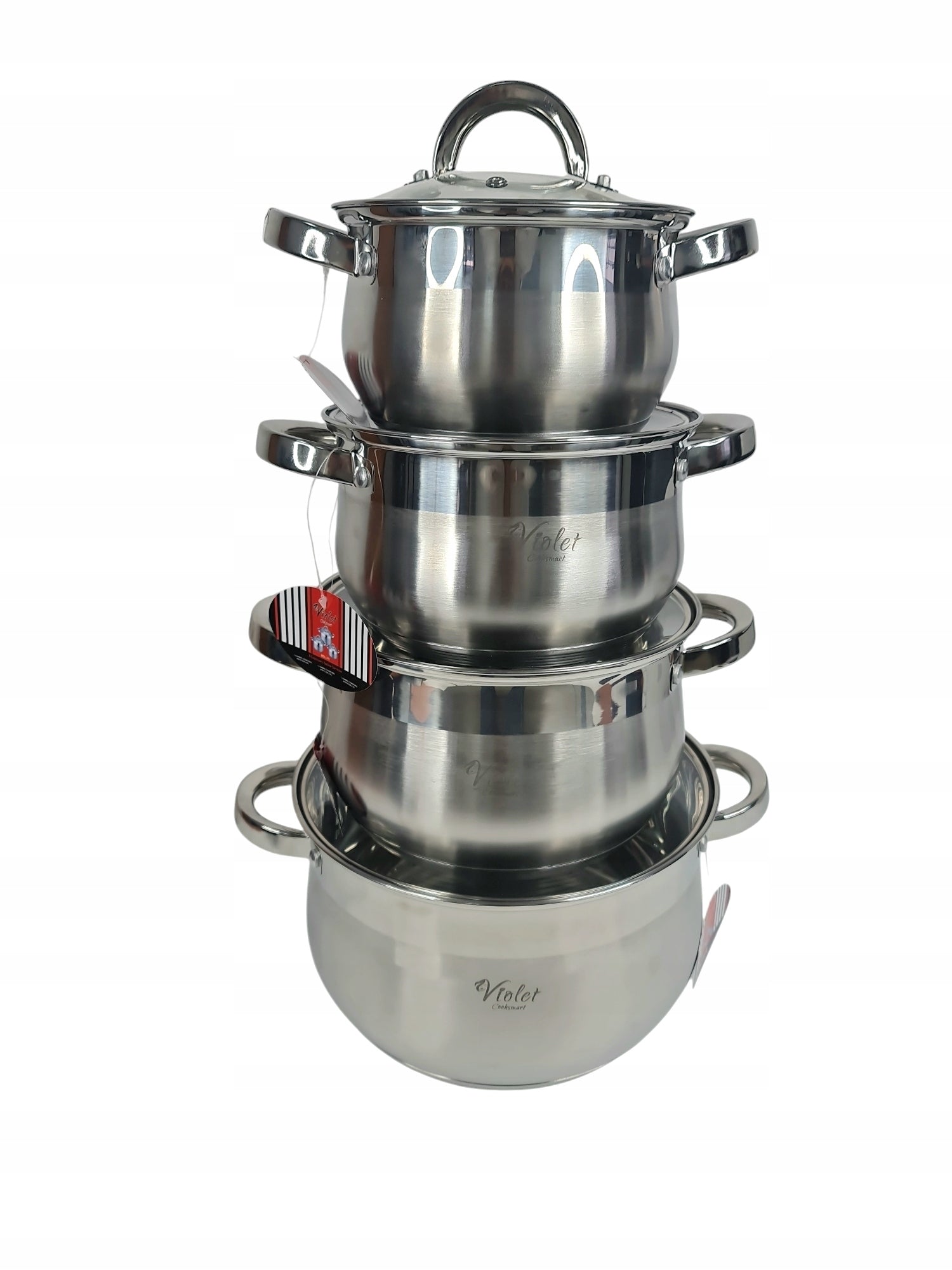 SET OF STEEL POTS Ø16/18/20/24CM SET OF STAINLESS STEEL INDUCTION Manufacturer code MD212