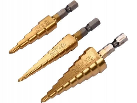 SET OF STEP DRILLS 3PCS YATO YT-44731