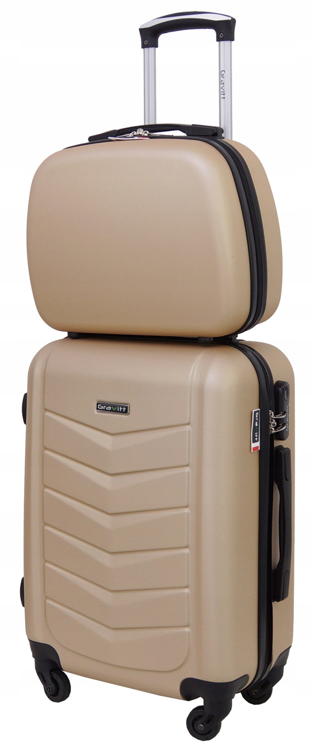 SET OF SUITCASES 2in1 TRAVEL SUITCASE ON WHEELS + CHEST GRAVITT 602 Kind hard
