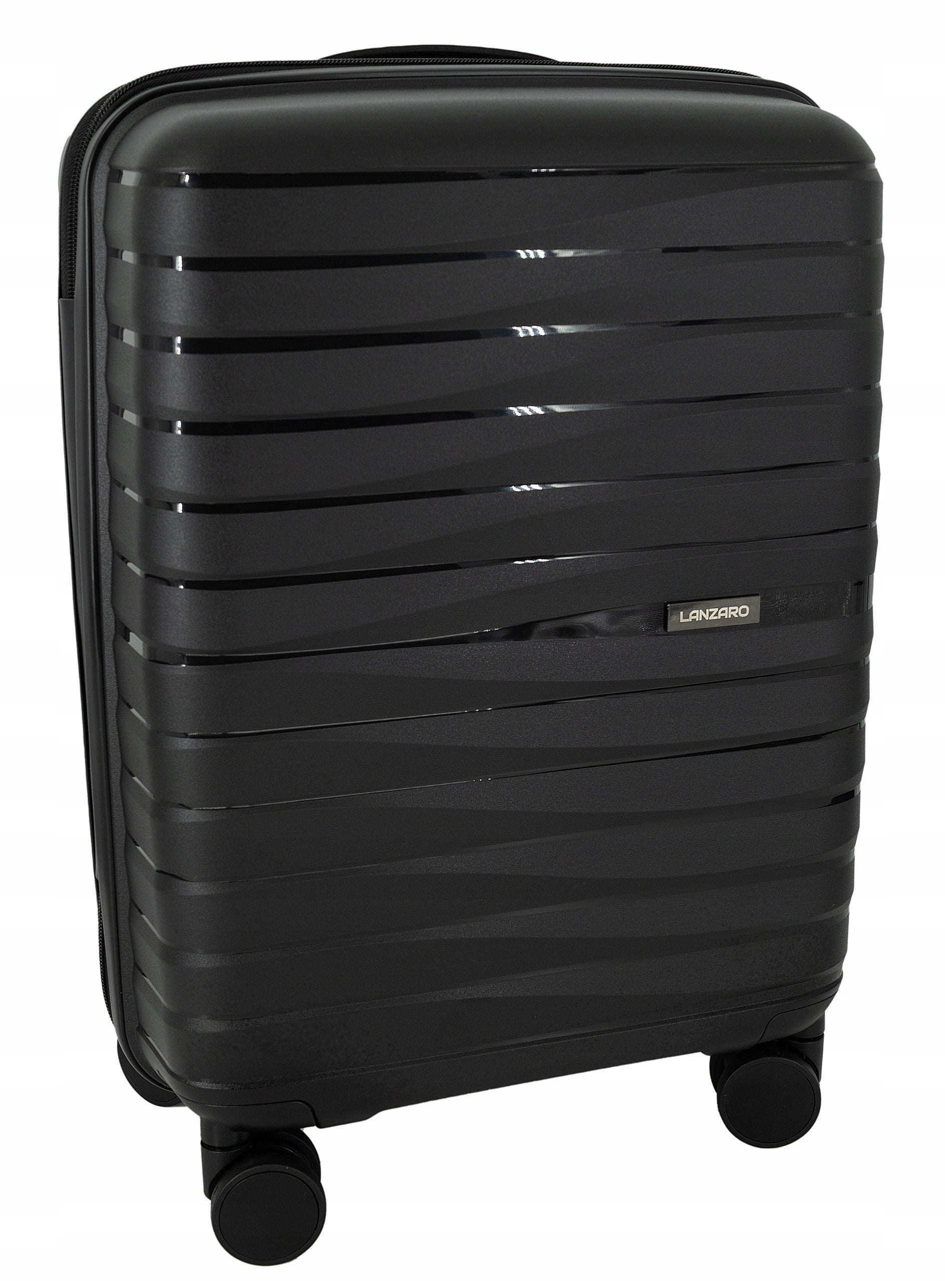 SET OF SUITCASES 3IN1 PP POLYPROPYLENE CABIN TSA LARGE MEDIUM LANZARO BLACK Model PP019