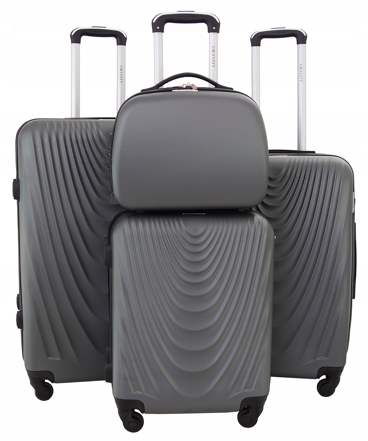 SET OF SUITCASES 4in1 TRAVEL SUITCASE ON WHEELS GRAVITT 1050
