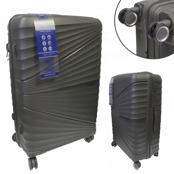 SET OF SUITCASES CABIN SUITCASE 20" LARGE 28" TRAVEL LIGHT 4 WHEELS