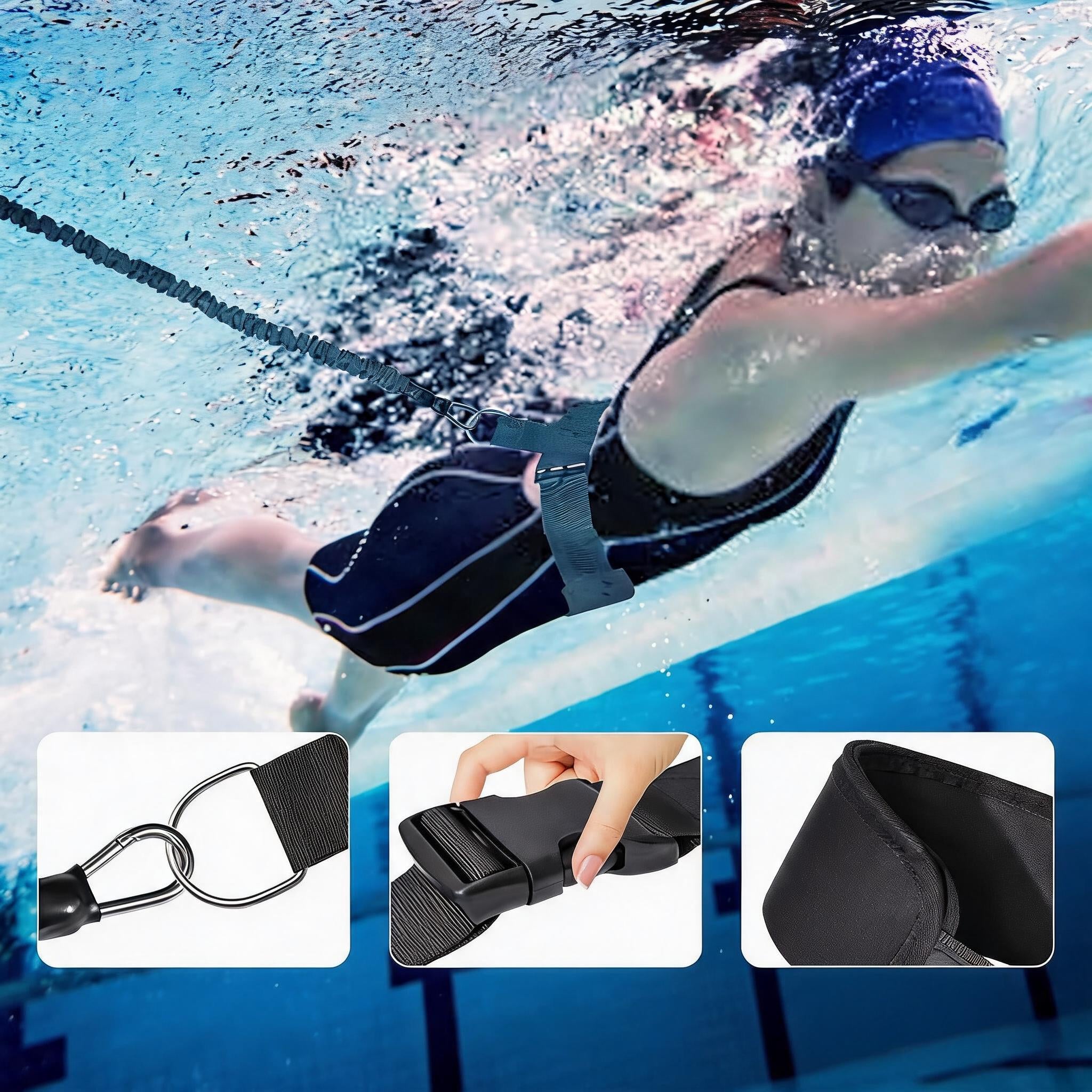 SET OF SWIMMING TRAINING BELTS 7,5M FOR KRAUL FROG BUTTERFLY BACK Manufacturer code 8581709391382