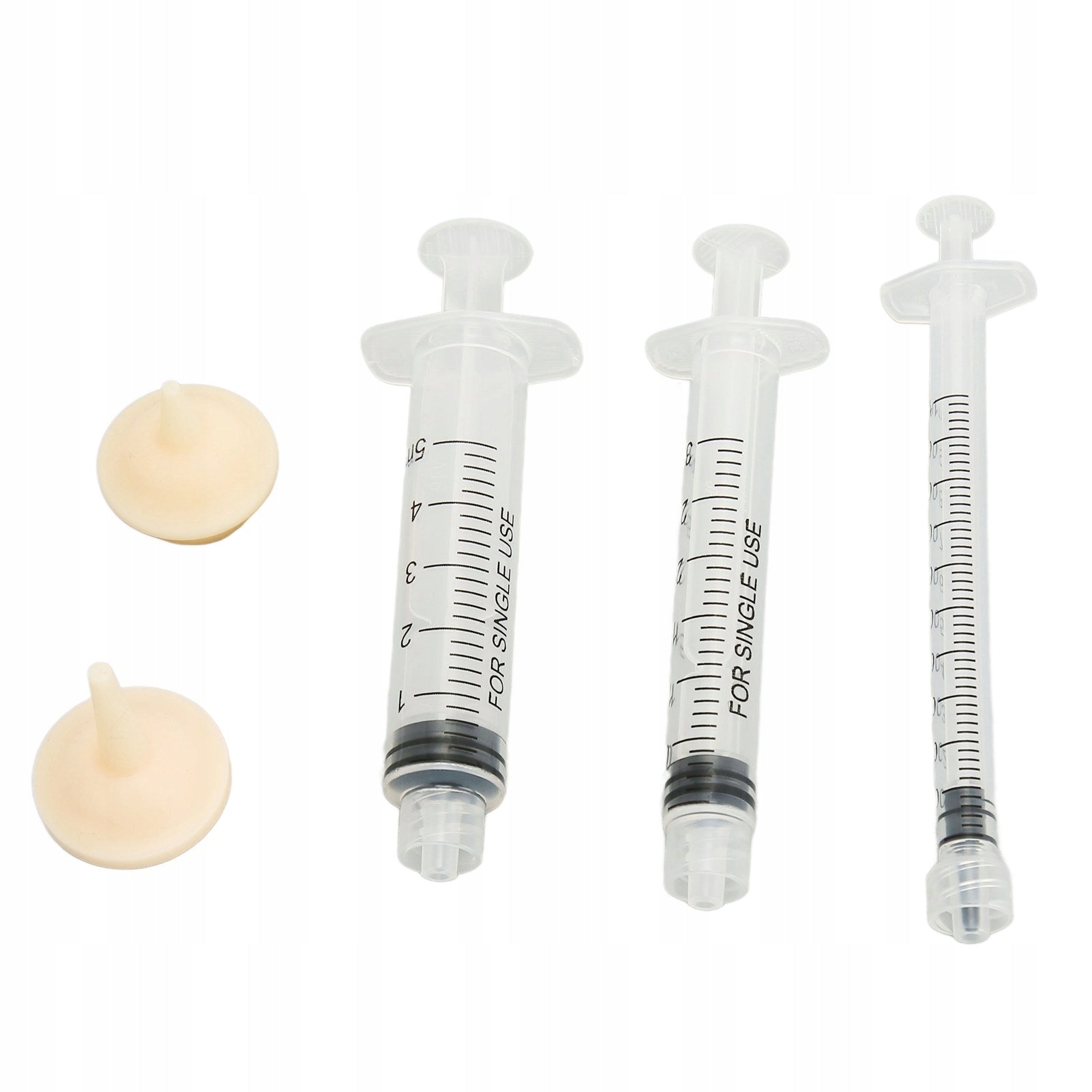 SET OF SYRINGES FOR FEEDING KITTENS PUPPIES SYRINGES 5ML WITH PACIFIERS Material made from a synthetic material