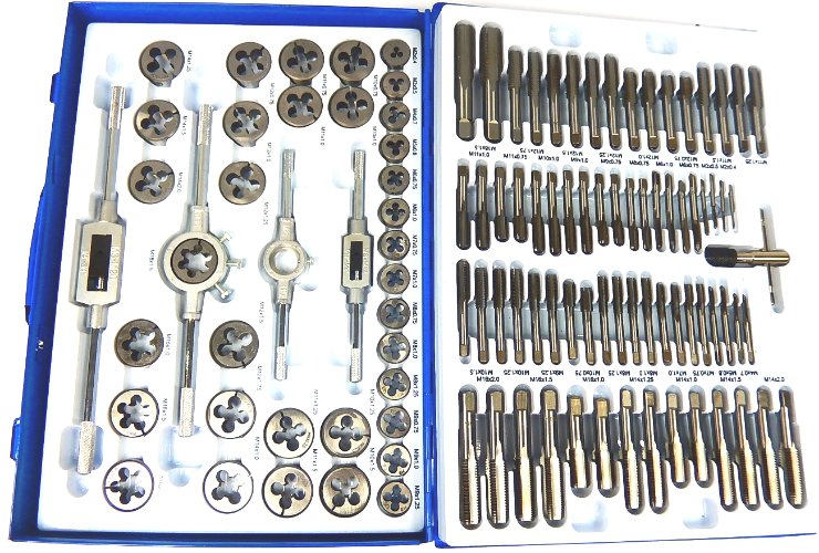 SET OF TAPS AND DIES 110el CALIBRATORS SUITCASE Product weight with unit packaging 7.5 kg