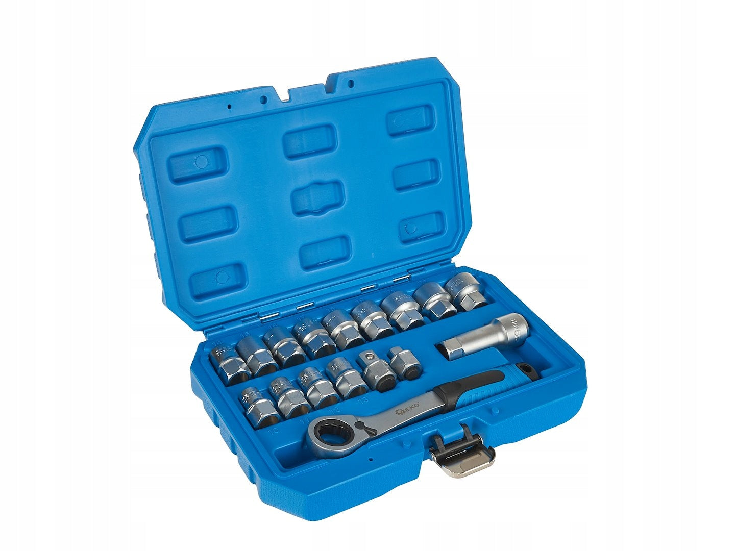 SET OF THROUGH SOCKETS SPLINE 10-24MM 17EL. CRV GEKO G13552 Brand Geko