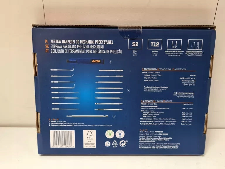 SET OF TOOLS FOR PRECISION MECHANICS THREAD PTS0363-26 Manufacturer code PTS0363-26