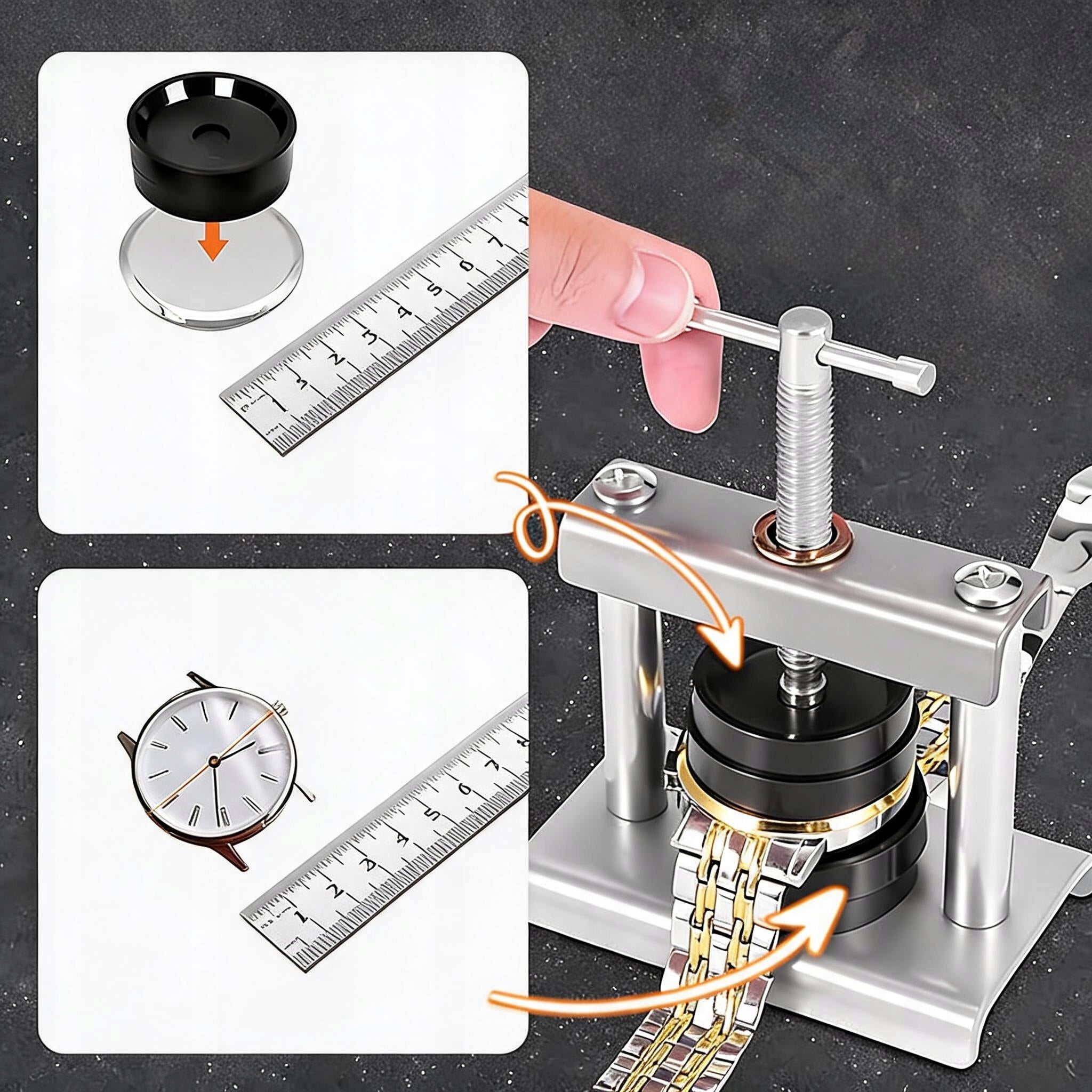 SET OF TOOLS WATCH PRESS SAFE FOR OPENING WATCH CASES Packaging status original