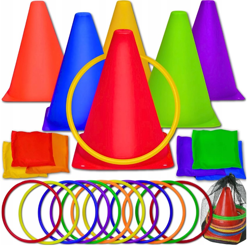 SET OF TRAINING CONES BEANS HOOPS MOVEMENT GAME