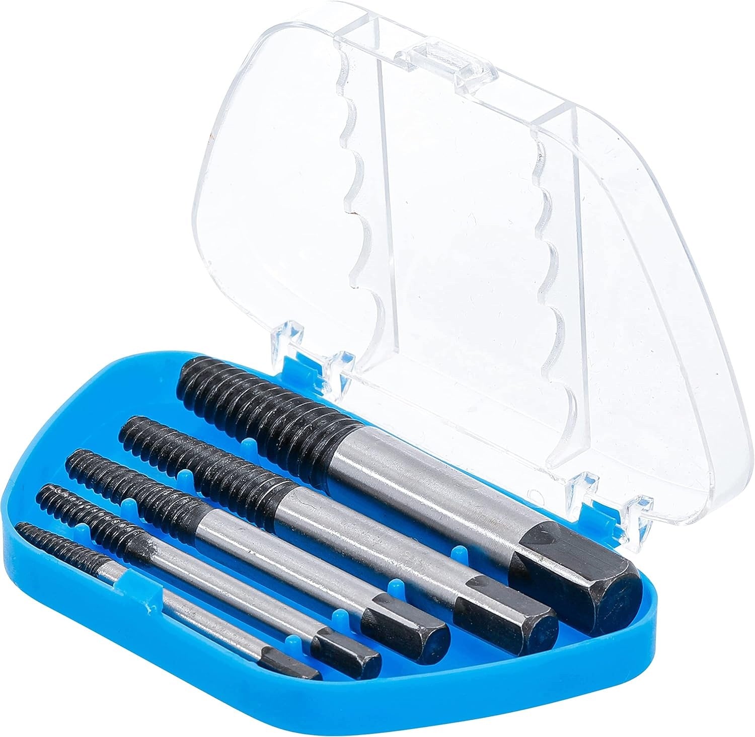 SET OF UNSCREWERS FOR BROKEN SCREWS 5 PCS SIZES 1-5 Manufacturer code ZESTAW WYKRĘTAKÓW ŚRUBY ZERWANE DEMONTAŻ